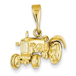 Load image into Gallery viewer, 14k Yellow Gold Tractor Open Back Pendant Charm
