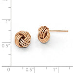 Afbeelding in Gallery-weergave laden, 14k Rose Gold 8mm Classic Love Knot Stud Post Earrings

