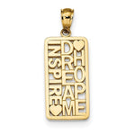 Load image into Gallery viewer, 14k Yellow Gold Inspire Dream Hope Pendant Charm

