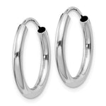 Load image into Gallery viewer, 14K White Gold 13mm x 2mm Round Endless Hoop Earrings

