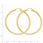 Afbeelding in Gallery-weergave laden, 14K Yellow Gold 55mm x 3mm Lightweight Round Hoop Earrings
