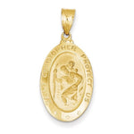 Carregar imagem no visualizador da galeria, 14k Yellow Gold Saint Christopher Medal Pendant Charm
