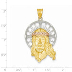 Load image into Gallery viewer, 14k Gold Tri Color Jesus Christ Open Back Pendant Charm

