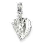 Load image into Gallery viewer, 14k White Gold Conch Shell 3D Pendant Charm
