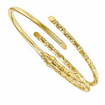 Kép betöltése a galériamegjelenítőbe: 14k Yellow Gold Modern Contemporary Slip On Cuff Bangle Bracelet
