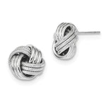 Load image into Gallery viewer, 14k White Gold 13mm Classic Love Knot Stud Post Earrings
