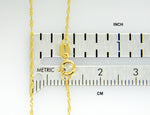 Lataa kuva Galleria-katseluun, 14k Yellow Gold 1mm Singapore Twisted Bracelet Anklet Necklace Choker Pendant Chain
