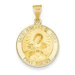 Φόρτωση εικόνας στο εργαλείο προβολής Συλλογής, 14k Yellow Gold Sacred Heart of Mary Hollow Pendant Charm
