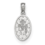 Carica l&#39;immagine nel visualizzatore di Gallery, 14k White Gold Virgin Mary Miraculous Medal Tiny Pendant Charm
