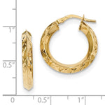 이미지를 갤러리 뷰어에 로드 , 14K Yellow Gold 21mmx21mmx3.25mm Modern Contemporary Round Hoop Earrings
