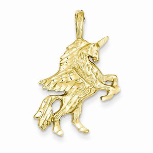 14k Yellow Gold Unicorn Pendant Charm