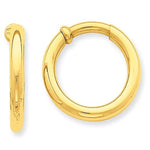 Carregar imagem no visualizador da galeria, 14K Yellow Gold 20mm x 3mm Non Pierced Round Hoop Earrings
