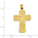 Load image into Gallery viewer, 14k Yellow Gold Cross Serenity Prayer Pendant Charm
