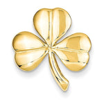 Load image into Gallery viewer, 14k Yellow Gold Shamrock Clover Chain Slide Pendant Charm
