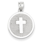 Indlæs billede til gallerivisning 14k White Gold Cross 1st Communion Reversible Pendant Charm
