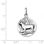 Φόρτωση εικόνας στο εργαλείο προβολής Συλλογής, Sterling Silver Zodiac Horoscope Aries Antique Finish Pendant Charm
