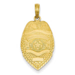 Load image into Gallery viewer, 14k Yellow Gold Police Badge Pendant Charm - [cklinternational]
