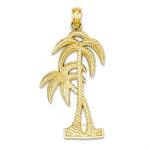 Load image into Gallery viewer, 14k Yellow Gold Palm Trees Pendant Charm
