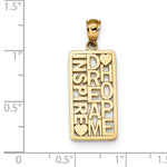 Load image into Gallery viewer, 14k Yellow Gold Inspire Dream Hope Pendant Charm
