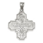 Lataa kuva Galleria-katseluun, 14k White Gold Cross Cruciform Four Way Medal Pendant Charm
