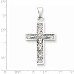 Afbeelding in Gallery-weergave laden, 14k White Gold Cross Crucifix Large Pendant Charm - [cklinternational]

