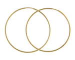 Carregar imagem no visualizador da galeria, 14K Yellow Gold 41mm x 1.5mm Endless Round Hoop Earrings

