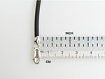 Load image into Gallery viewer, Black 3mm Rubber Cord Necklace with Sterling Silver Clasp
