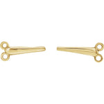 Φόρτωση εικόνας στο εργαλείο προβολής Συλλογής, 14k Yellow White Gold 27x8.5mm OD Double Push Clasp Pendant Charm Hangers Bails Connectors for Bracelets Anklets Necklaces
