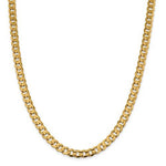 將圖片載入圖庫檢視器 14K Yellow Gold 7.5mm Open Concave Curb Bracelet Anklet Choker Necklace Pendant Chain
