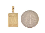 Load image into Gallery viewer, 14k Yellow Gold Florida Key West Mile 0 Marker Travel Pendant Charm
