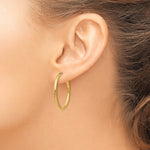 將圖片載入圖庫檢視器 14K Yellow Gold 29mm x 2mm Non Pierced Round Hoop Earrings
