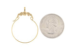 Load image into Gallery viewer, 14K Yellow Gold Flower Floral Design Charm Holder Pendant

