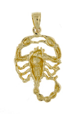 Indlæs billede til gallerivisning 14k Yellow Gold Scorpio Zodiac Horoscope Large Pendant Charm

