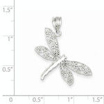 Load image into Gallery viewer, 14k White Gold Dragonfly Pendant Charm
