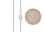 이미지를 갤러리 뷰어에 로드 , 14k White Gold 1.15mm Cable Rope Choker Necklace Pendant Chain

