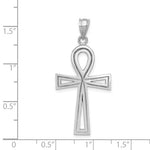 Carica l&#39;immagine nel visualizzatore di Gallery, 14k White Gold Ankh Cross Pendant Charm
