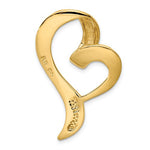 Carica l&#39;immagine nel visualizzatore di Gallery, 14k Yellow Gold Floating Heart Chain Slide Pendant Charm
