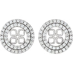 Carica l&#39;immagine nel visualizzatore di Gallery, 14K Yellow Rose White  Gold 9/10 CTW Genuine Diamond Halo Style Earring Jackets Custom Made To Order
