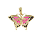 Load image into Gallery viewer, 14k Yellow Gold with Enamel Butterfly Small Pendant Charm
