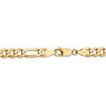 Carregar imagem no visualizador da galeria, 14K Yellow Gold 5.25mm Flat Figaro Bracelet Anklet Choker Necklace Pendant Chain
