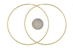 Afbeelding in Gallery-weergave laden, 14K Yellow Gold 65mm x 1.2mm Round Endless Hoop Earrings
