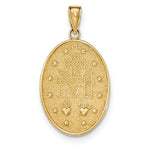 Indlæs billede til gallerivisning 14k Yellow Gold Blessed Virgin Mary Miraculous Medal Pendant Charm
