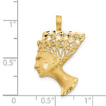 Carregar imagem no visualizador da galeria, 14k Yellow Gold Egyptian Nefertiti Pendant Charm
