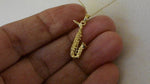 Load and play video in Gallery viewer, 14k Yellow Gold Saxophone 3D Pendant Charm
