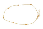 Afbeelding in Gallery-weergave laden, 14k Yellow Gold Beaded Chain Anklet 10 Inches plus Extender
