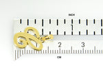 Lataa kuva Galleria-katseluun, 10K Yellow Gold Script Initial Letter C Cursive Alphabet Pendant Charm
