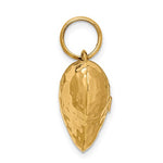 Carica l&#39;immagine nel visualizzatore di Gallery, 14K Yellow Gold Puffy Hammered Heart 3D Hollow Pendant Charm

