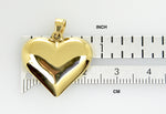 이미지를 갤러리 뷰어에 로드 , 14k Yellow Gold Puffy Heart 3D Hollow Pendant Charm - [cklinternational]
