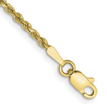 画像をギャラリービューアに読み込む, 10k Yellow Gold 1.75mm Diamond Cut Rope Bracelet Anklet Choker Necklace Pendant Chain
