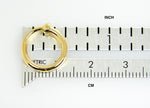 Indlæs billede til gallerivisning 14k Yellow Gold Non Pierced Clip On Round Hoop Earrings 14mm x 2mm
